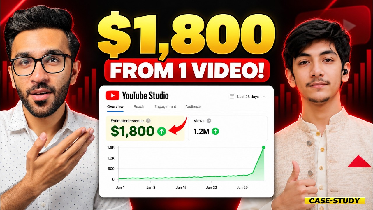 This 17 Year Old's First 14 Faceless Videos Got Zero Views &mdash; Then His 15th Made $1,800 in a Month!