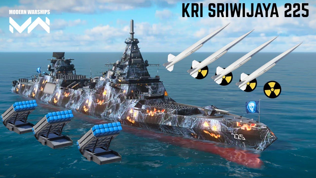 KRI SRIWIJAYA - With 4x ASN4G & TRG-230 💥 Burtal Build 🔥- modern warships 