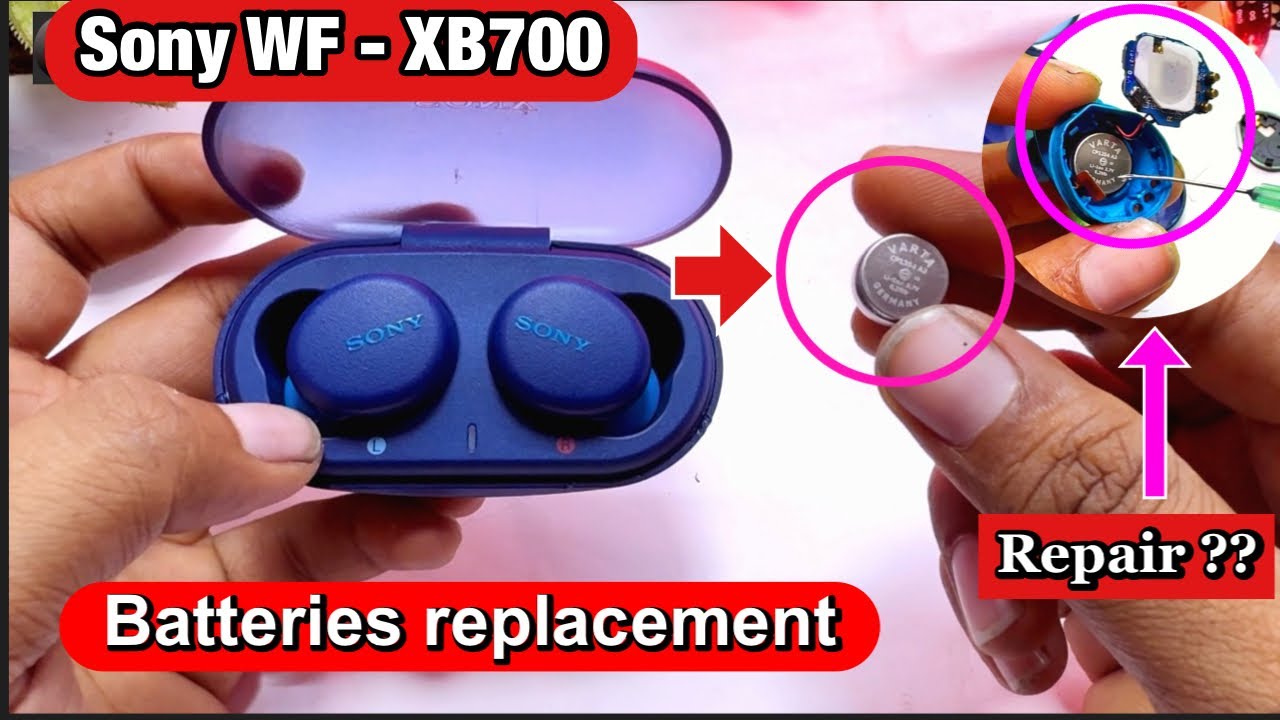 How to repair sony earbuds wf xb700 battery replacement sony WF- XB700 teardown
