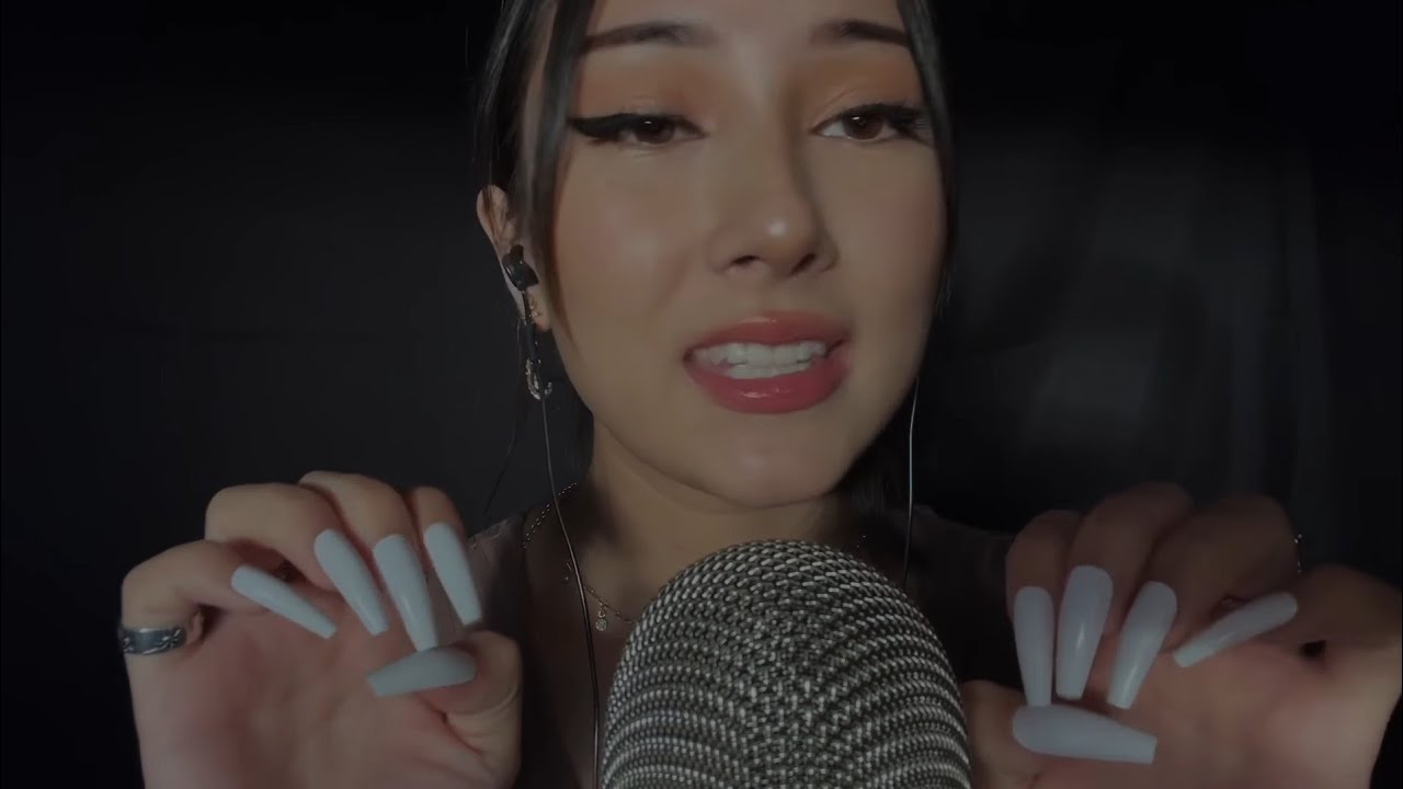ASMR teeth tapping and scratching with mouth sounds