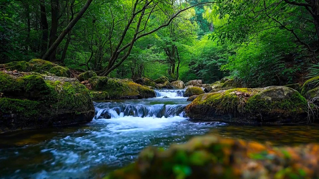 Fall Asleep Fast: Calming Forest Stream & Birds Singing for Deep Relaxation and Stress Relief Sounds