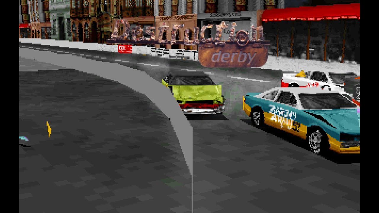 Destruction Derby / #23 City Heat - Gameplay (PC DOS 4K)