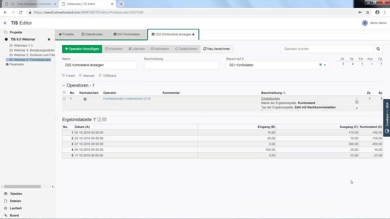 6. TIS 6.0 Webinar &ndash; Zeilenweise &Auml;nderungen mit dem Formeloperator