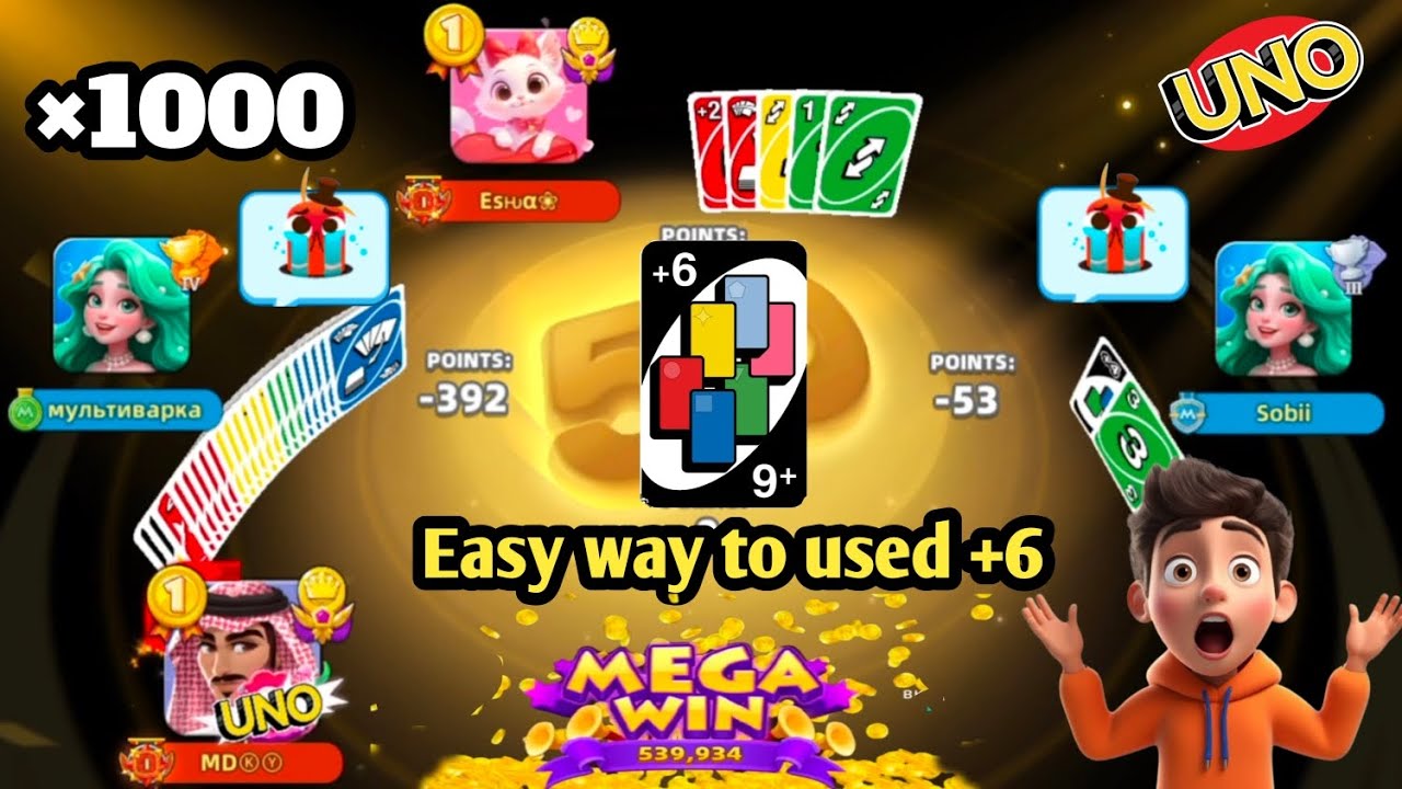 UNO! Mobile Game || Wild weekend X1000 with +6+4 card 
