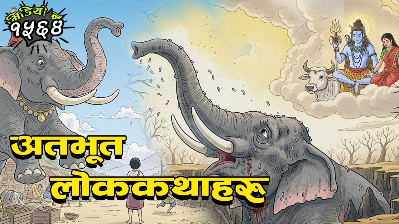 ३ लोककथाहरु । भगवान सबैतिर हुनुहुन्छ । गन्धर्वसेनको मृत्यु  । कर्मको फल  । 3 Folk Tales