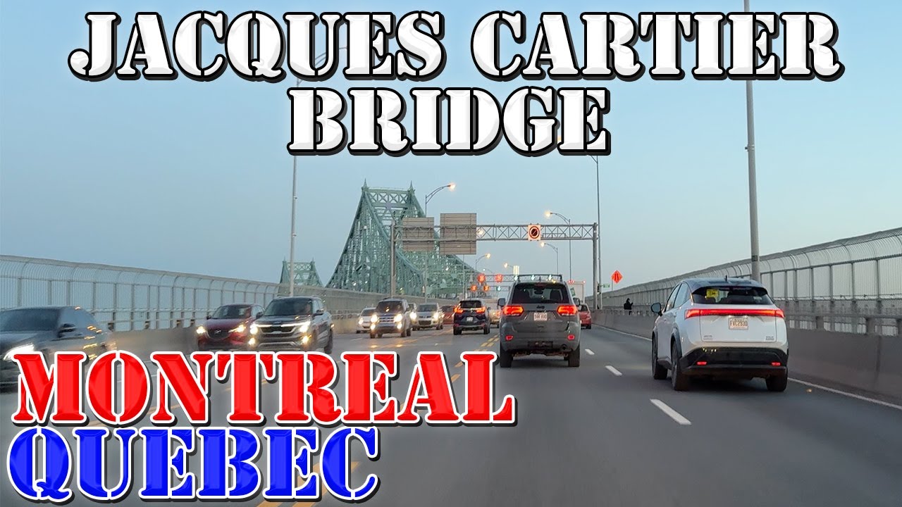 Jacques Cartier Bridge - Montreal - Quebec - 4K Infrastructure Drive