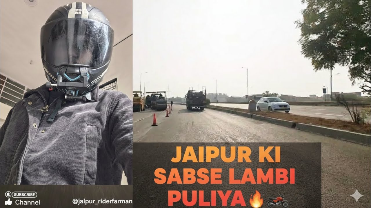 Jaipur ki sabse lambi puliya 😱😱😱😱 chadne se pele soch lena || jaipur riding vlog ❤️#jaipur#riding&#v