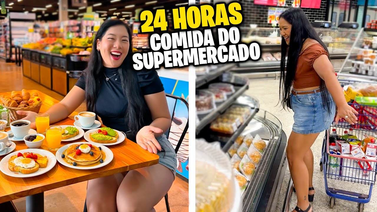 24 HORAS s&oacute; COMENDO COMIDA DE SUPERMERCADO | Blog das irm&atilde;s