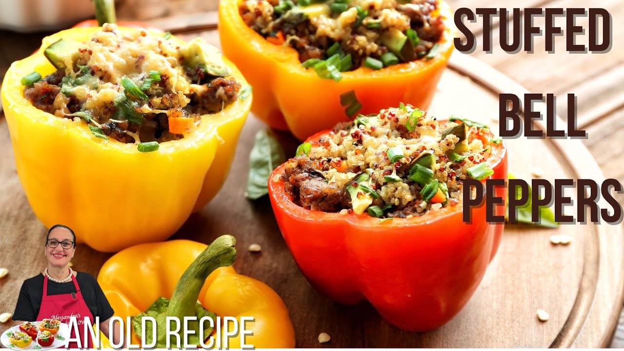 Italian Stuffed Peppers- Stuffed Peppers with Beef and Rice.