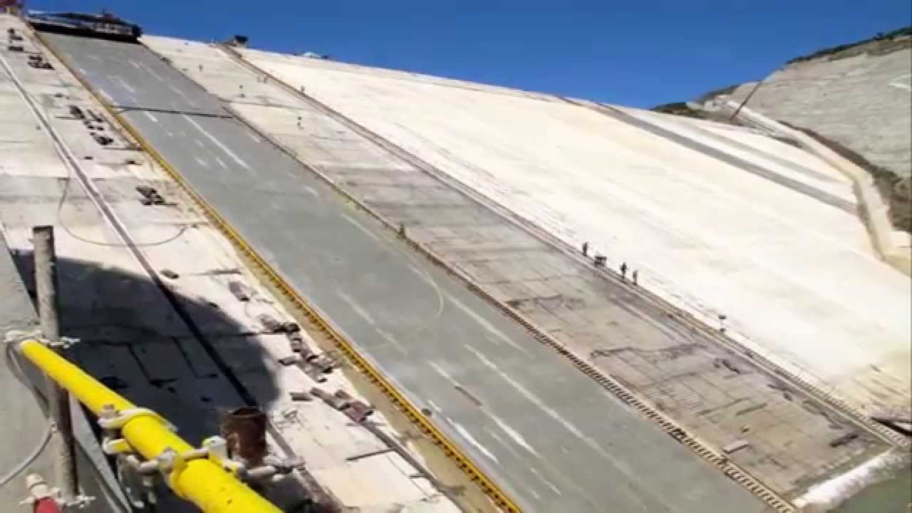 barrage en remblais,time lapse dam,barrage oued martil,masque amont,