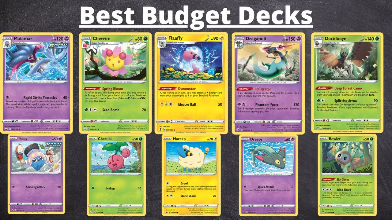 Top 5 Best Budget Pokemon Card Decks in 2021 on PTCGO (Standard Post Rotation)