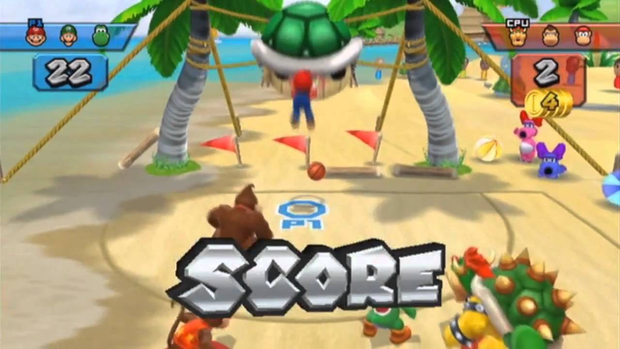 Mario Sports Mix - Gameplay - Basketball (Review/Commentary)