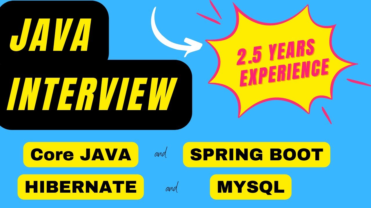 Watch this !! If you are applying with 2.5 years | Java interview | Spring boot | hibernate