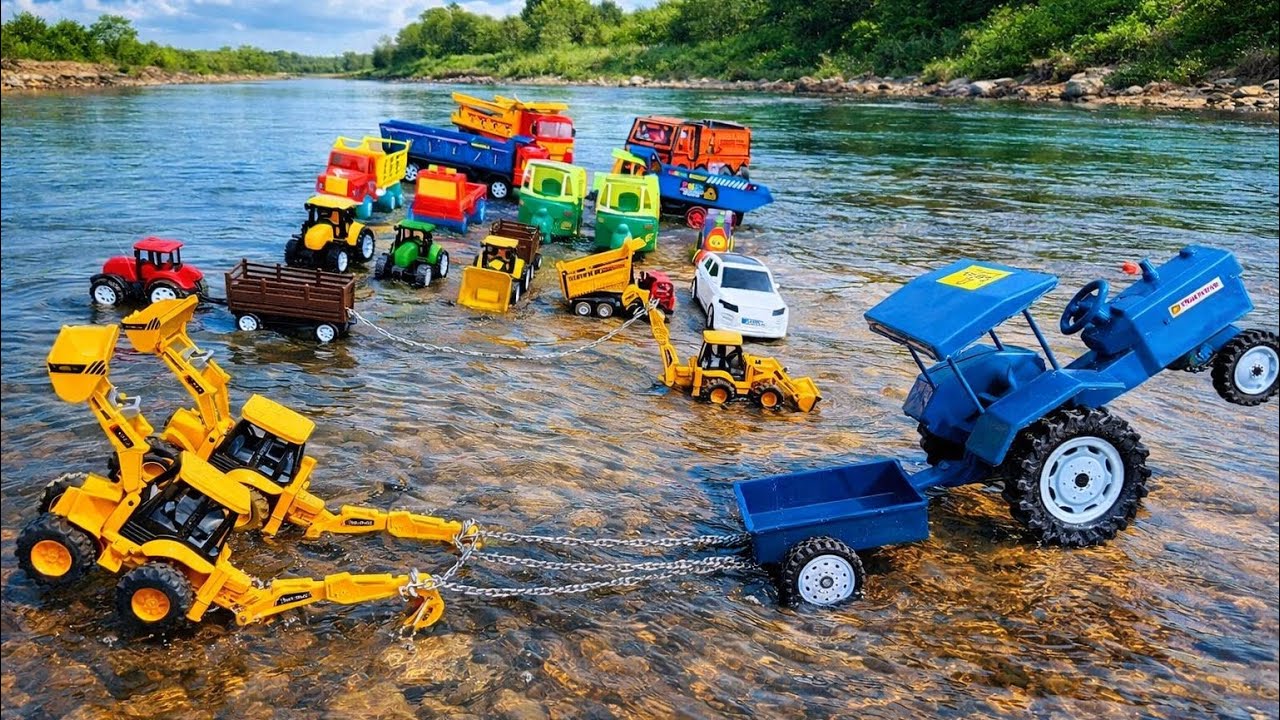 JCB Tractor Dumper Challenge Cartoon toys video|Jcb Tractor Cartoon Video