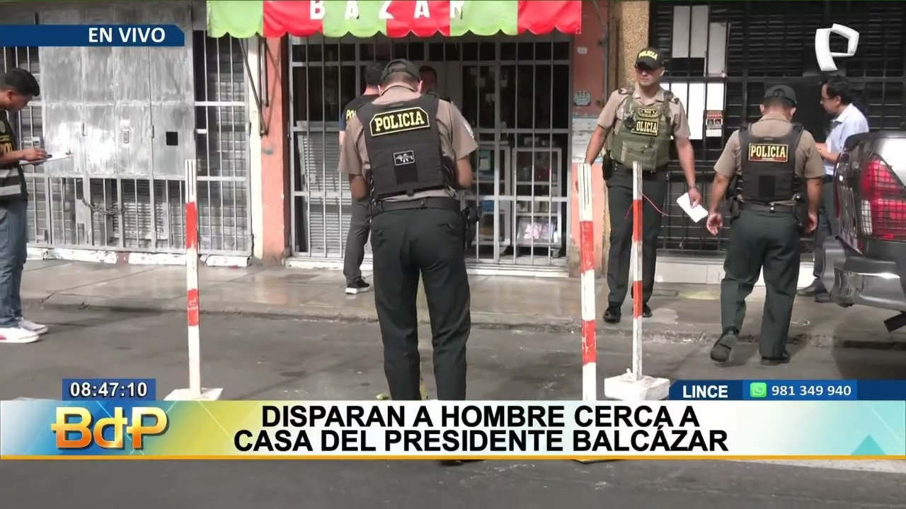 Ataque en Lince: disparan a hombre cerca a la casa del presidente Balcázar