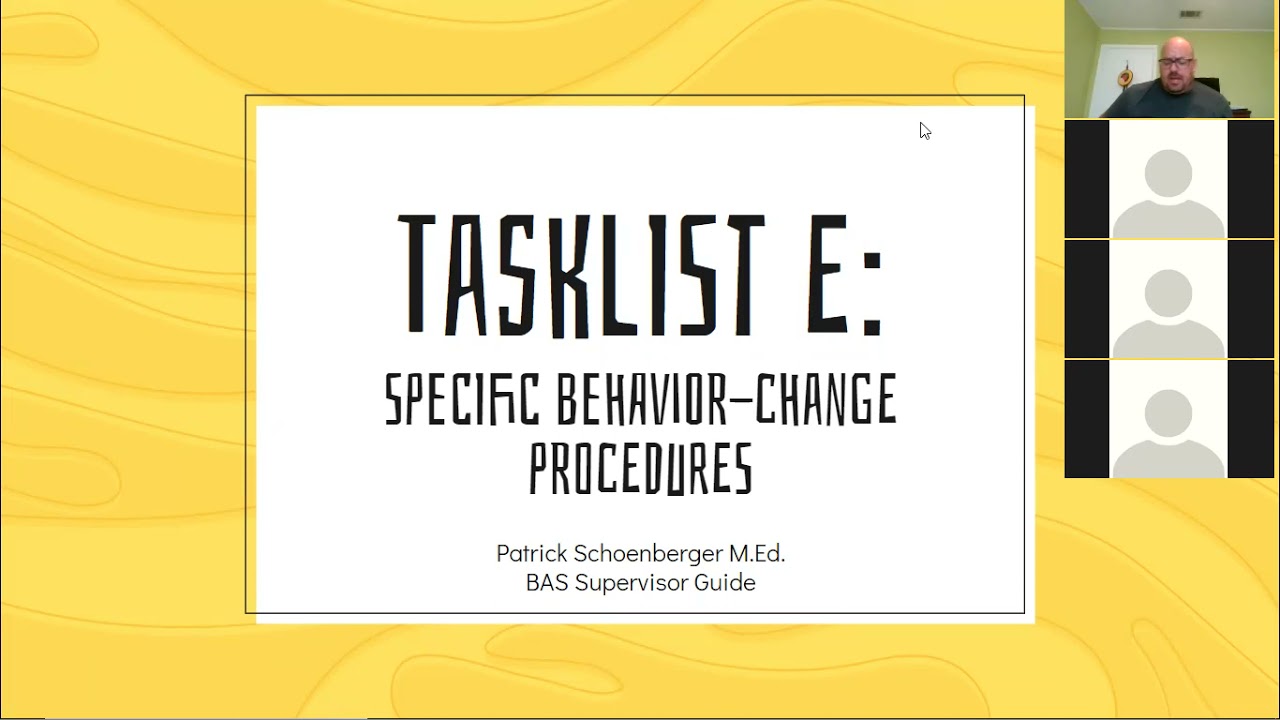 Tasklist E: Specific Behavior Change Procedures Part 1