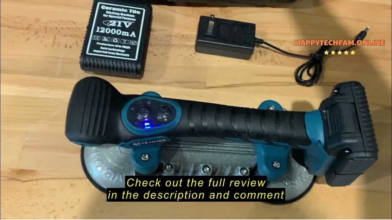 Review Tile Installation Tool Vibration Machine - YSJWAER Double Suction Cup Vibrator Handheld Tilin