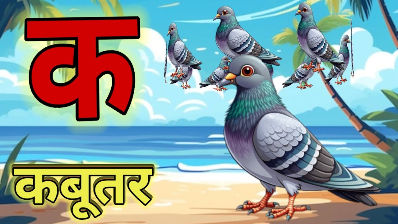 क से कबूतर,अ से अनार a se anaar k se kabutar | Hindi varnmala | ABCD