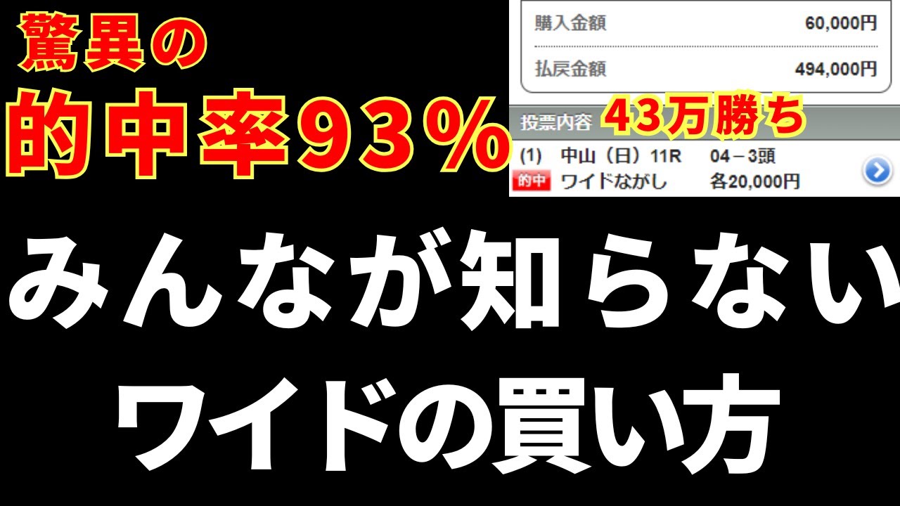 【かんたん】負けないワイドの買い方