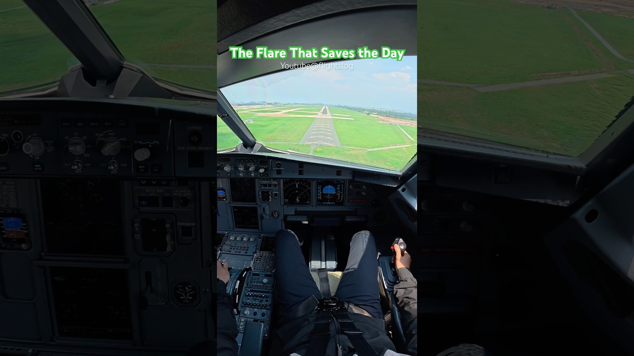 The Flare That Saves the Day #landing #airbus #pilot