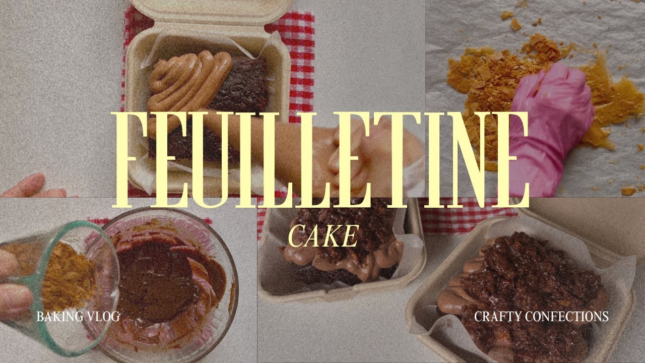 VIRAL FEUILLETINE CAKE #feuilletine #recipe #dessert #tutorial #fyp 