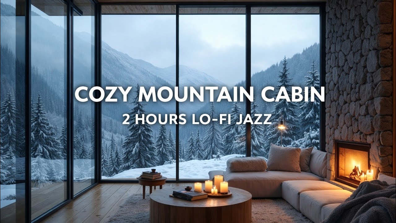 Cozy Mountain Cabin Lo-Fi Jazz ❄️ 2 Hours Relaxing Jazz Beats for Study, Work & Focus