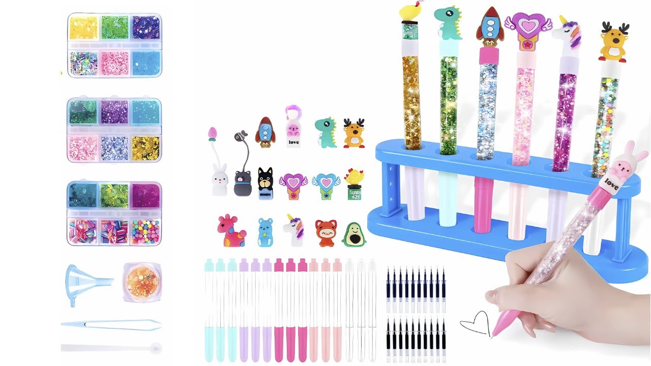 DIY Stylos Personnalisés | Kit Créatif Kazzley pour Enfants – Idée Cadeau Ludique et Originale !