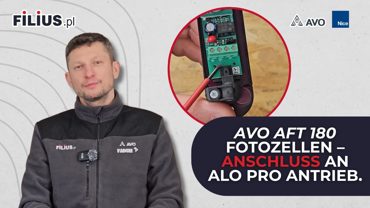AVO AFT 180 Fotozellen anschließen – Anschluss an AVO Alo Pro Antrieb  | AVO, FILIUS.pl