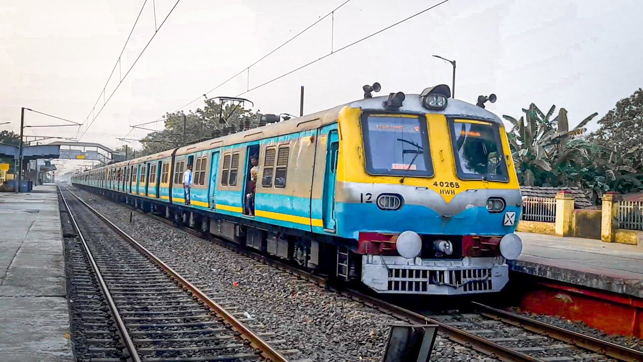 unique emu rake | The evening sea green  colour local train  | katwa bandel local | Indian railway