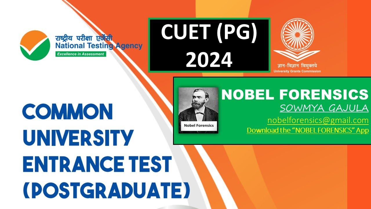 CUET PG 2024 | FORENSIC | CRIMINOLOGY | INFORMATION BULLETIN | DATES | NOBEL FORENSICS