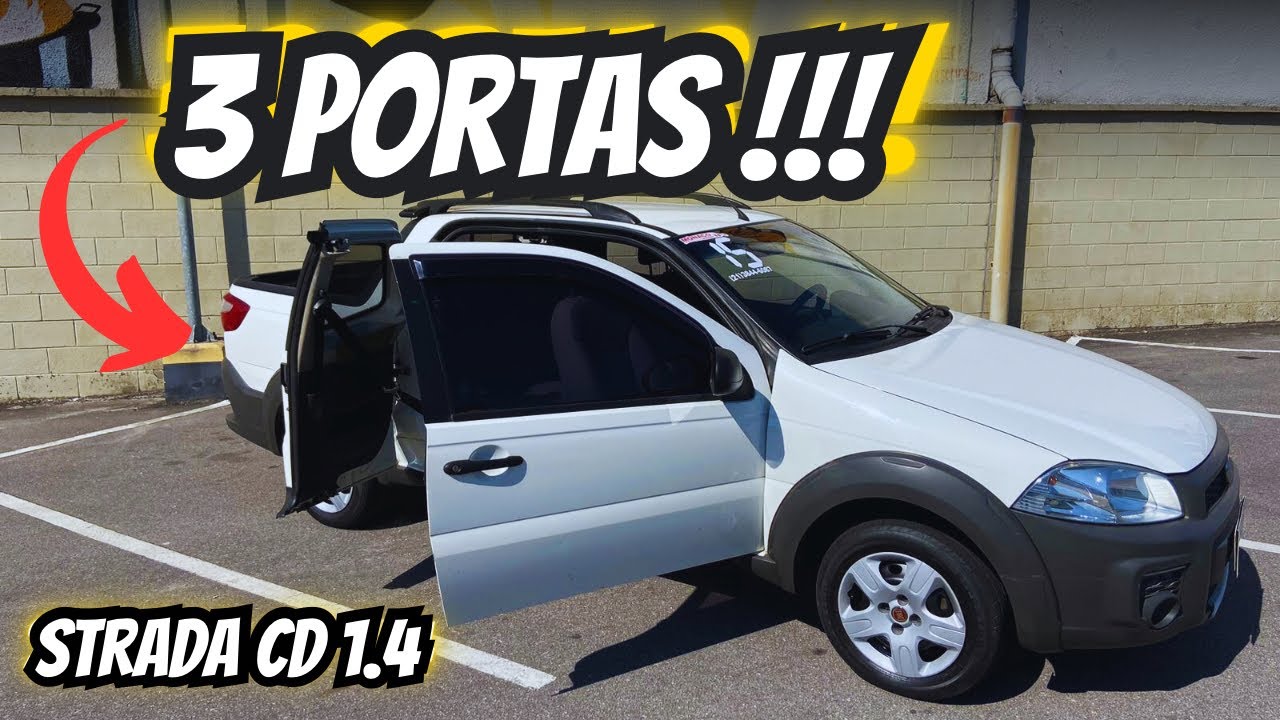 Fiat STRADA HARD WORKING 1.4 - cabine dupla, O CARRO DE 3 PORTAS, a melhor das picapes.