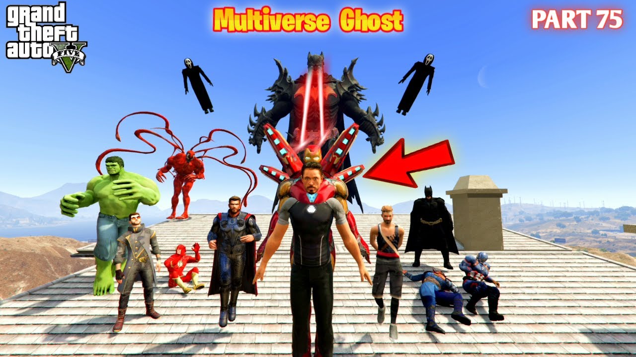 Multiverse Ghost Batman Destroying Ironman Suit To Kill Tony Stark in GTA5 #75