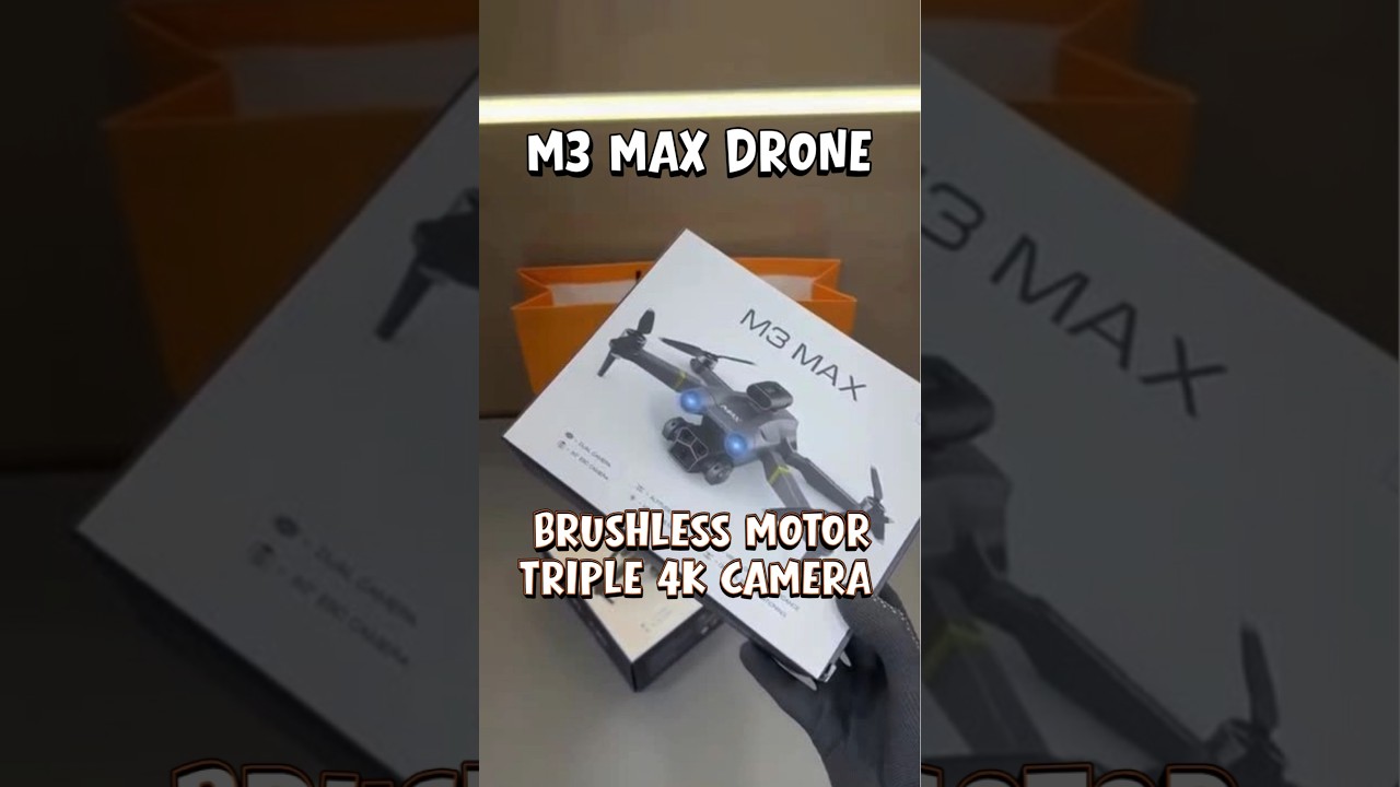 M3 Max Drone 🚁 Triple 4K Cameras + Brushless Motor + Obstacle Avoidance! 