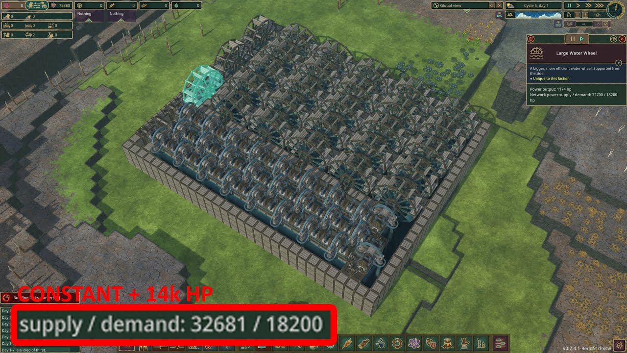 Timberborn - Perpetual motion generator +14k HP !