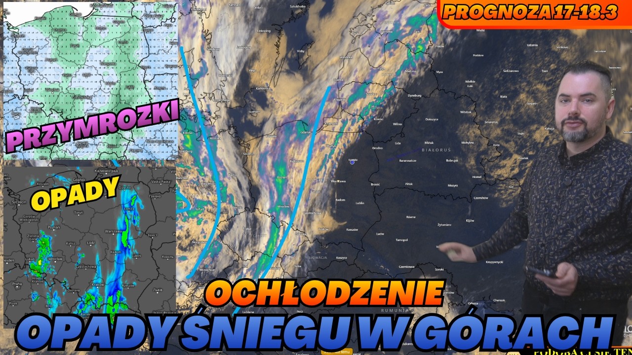 Opady deszczu. Opady śniegu w górach. Przymrozki w nocy. Chłodniej.  Prognoza