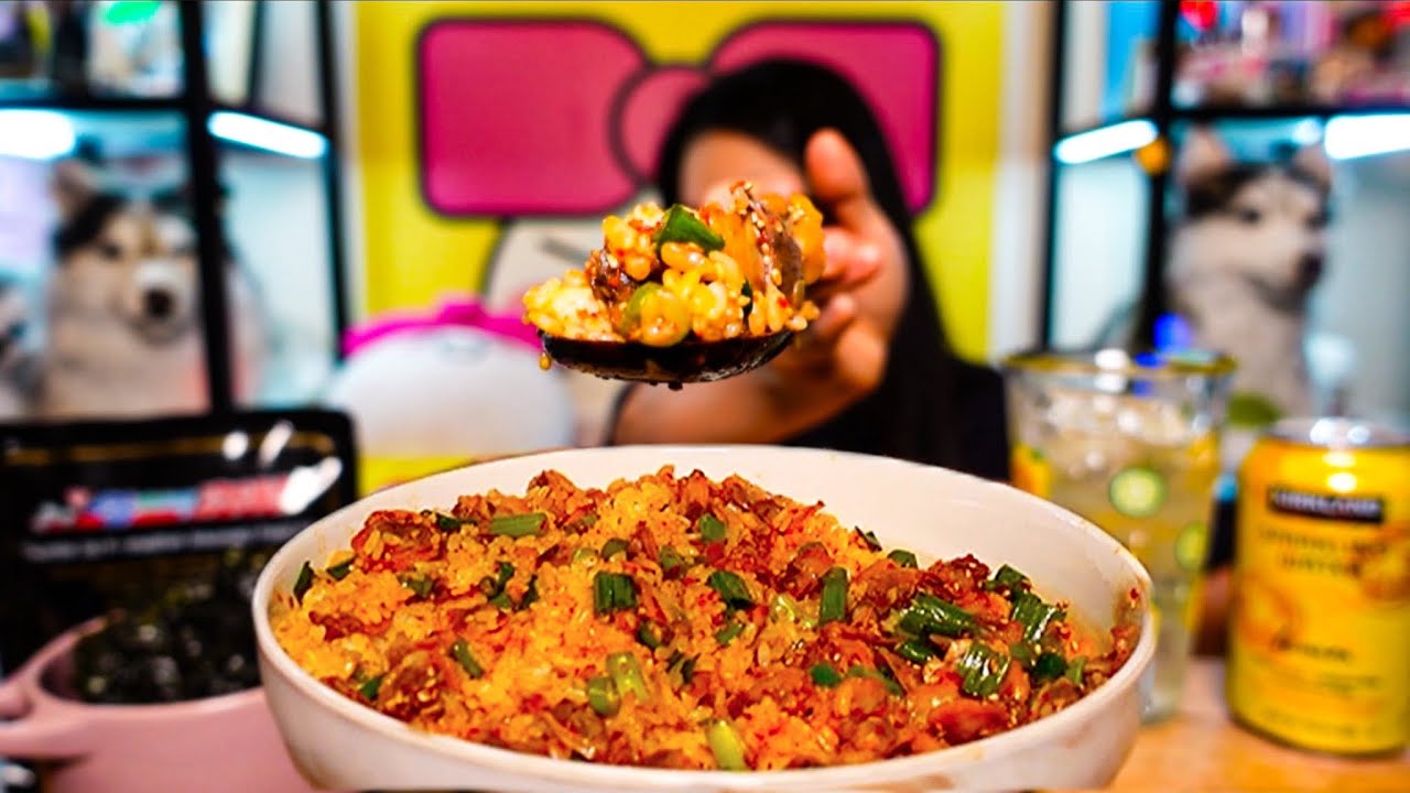 SPICY COCKLE BIBIMBAP (Koreans wait in line for hours for this in Korea) l MUKBANG