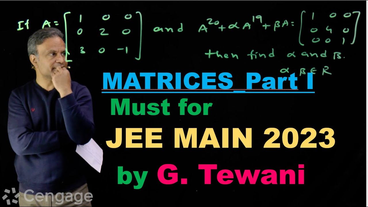 Mathematics | JEE Main 2023 | JEE Advanced | G Tewani | Cengage | Learn with videos | Tips for JEE