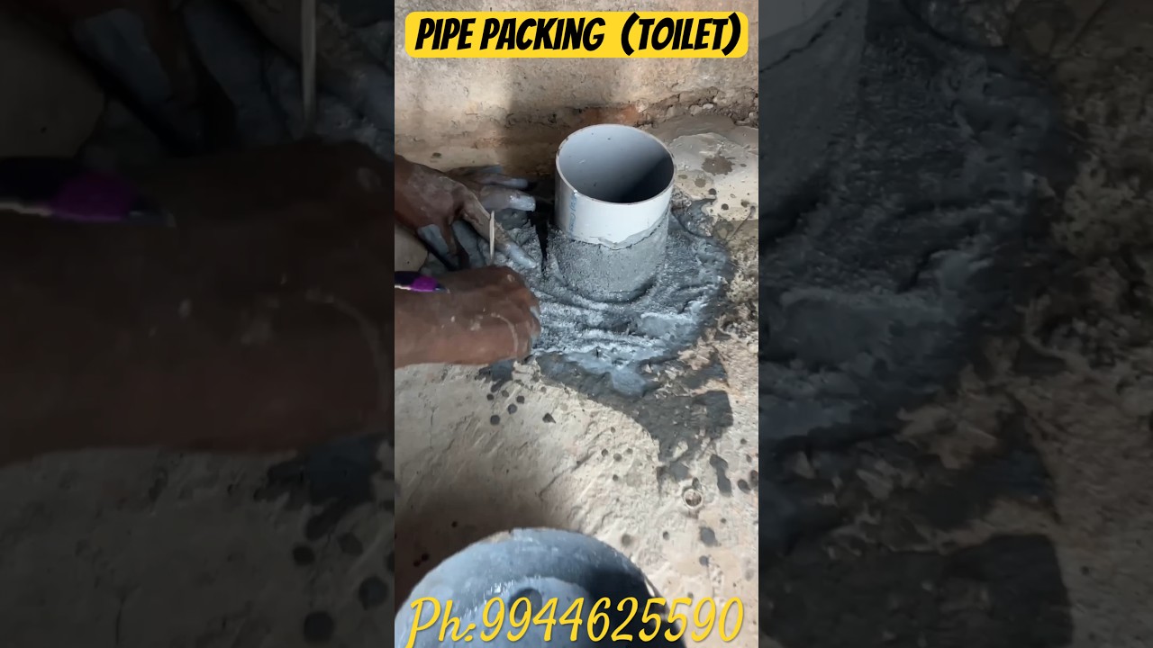 Pipe packing or Bore packing method in tamil | core cutting | #pipepacking #shorts #trending #leaks