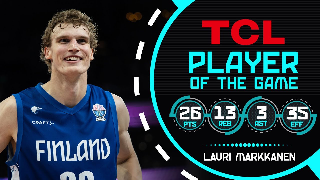 Lauri Markkanen (26 PTS, 13 REB) double-doubles in FIN 🇫🇮 win over MNE 🇲🇪 at 
