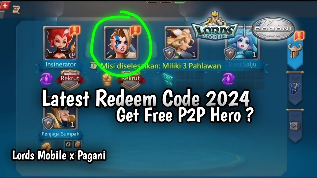 New Redem Code Lords Mobile x Pagani 2024 - Get Free P2P Hero? - LORDS MOBILE #lordsmobile