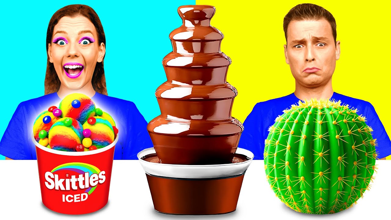 Chocolate Fountain Fondue Challenge | Funny Kitchen Tricks by Fun Teen