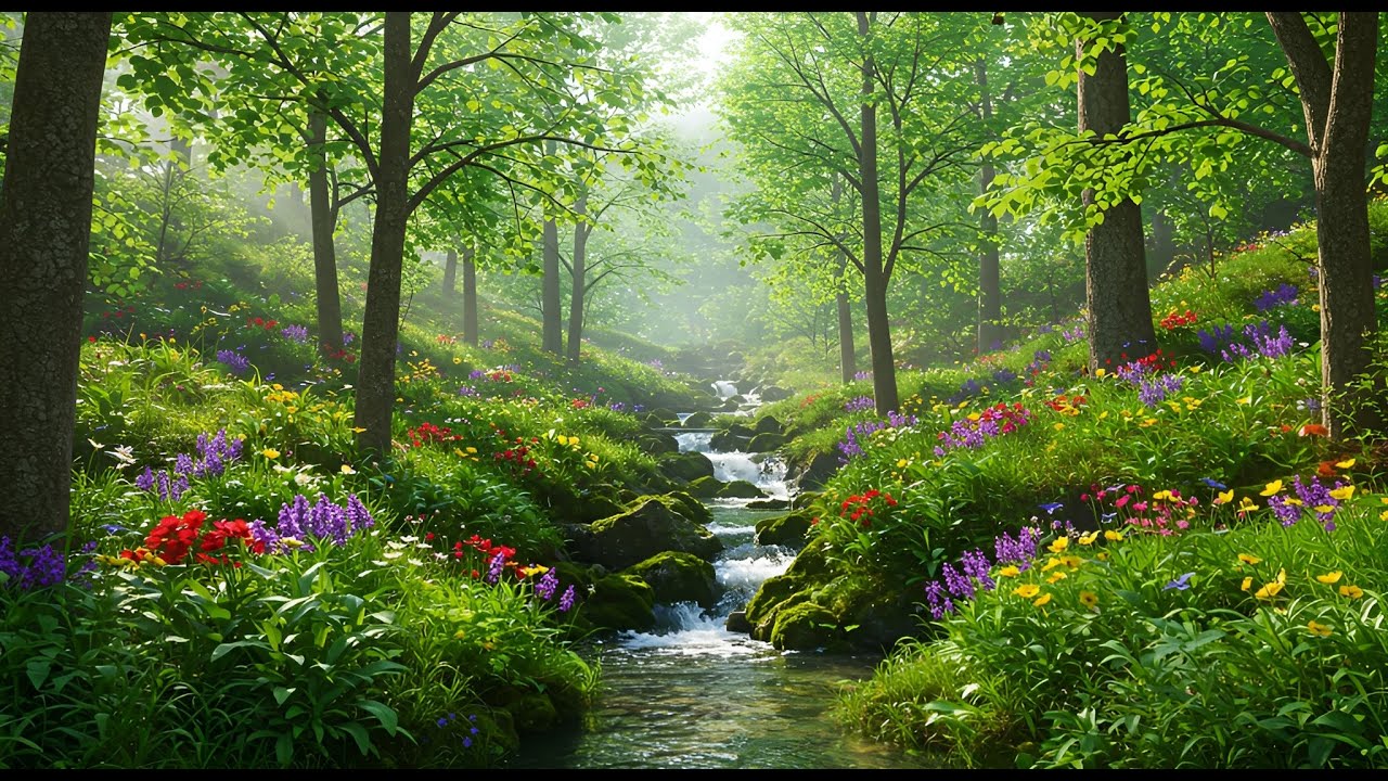 Relaxing River & Forest Bird Sounds – Peaceful Nature Ambience for Deep Stress Relief
