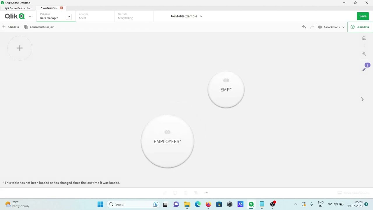 How to join tables in Qlik Sense