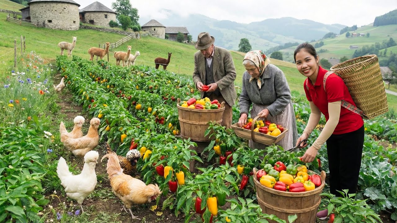 REWIND TIMELAPSE - Harvesting 1000+Kg Many Chili Garden Goes To Maket Sell | Teu Harvesting