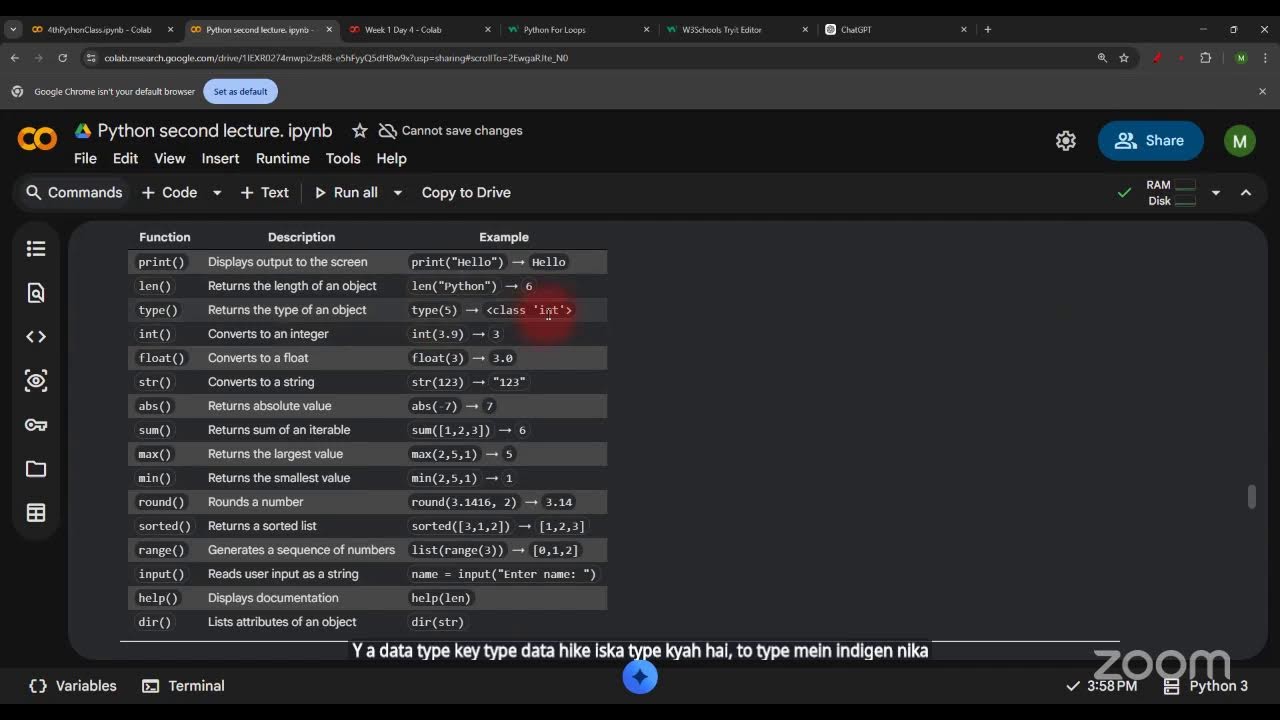 3PM  PKT |  Python and AI Bootcamp  | Week-1 | Day-4