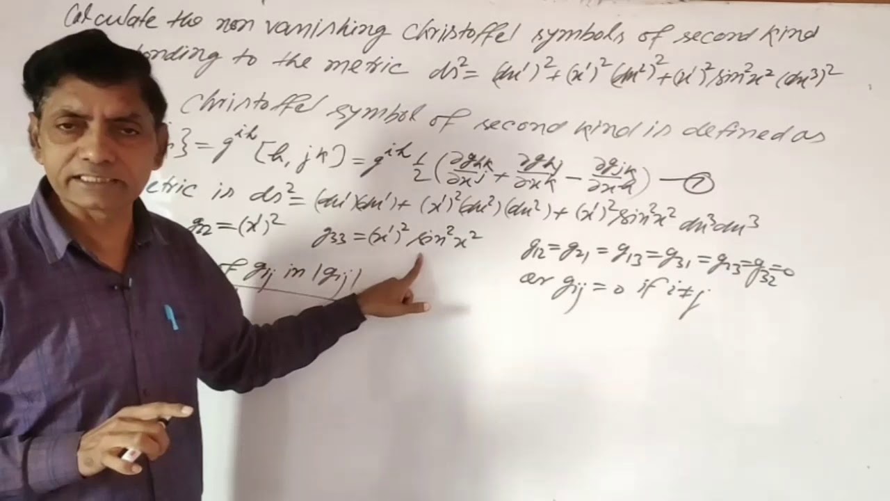 Christoffel's symbol ll Problems ll #Tensor *Day25