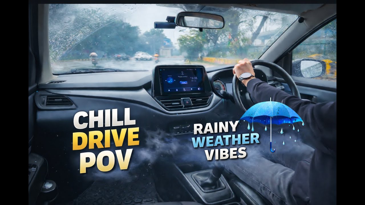 Chill Rainy Drive POV  | Relaxing City Drive