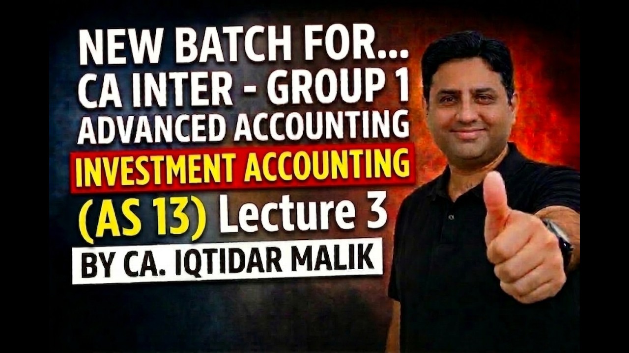 INVESTMENT ACCOUNTING (AS 13)  - L 3