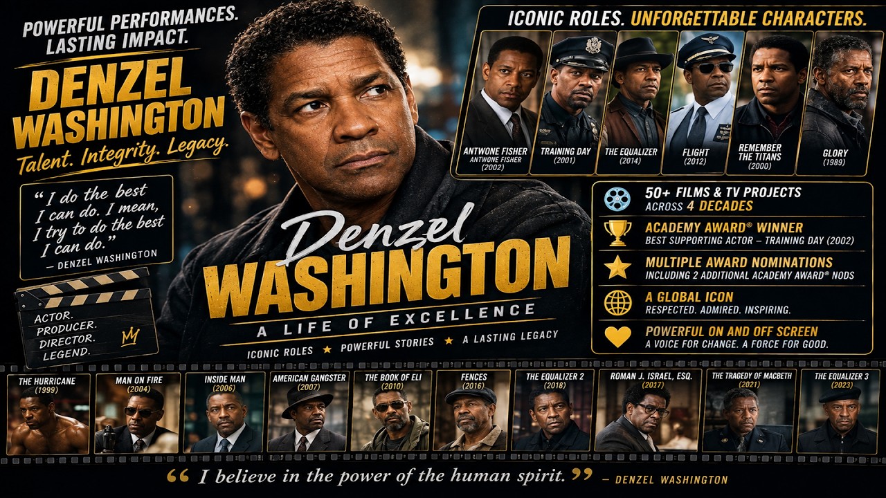 Denzel Washington&rsquo;s Massive Career Earnings: From $12M Training Day to $40M Paydays & $300M Fortune!