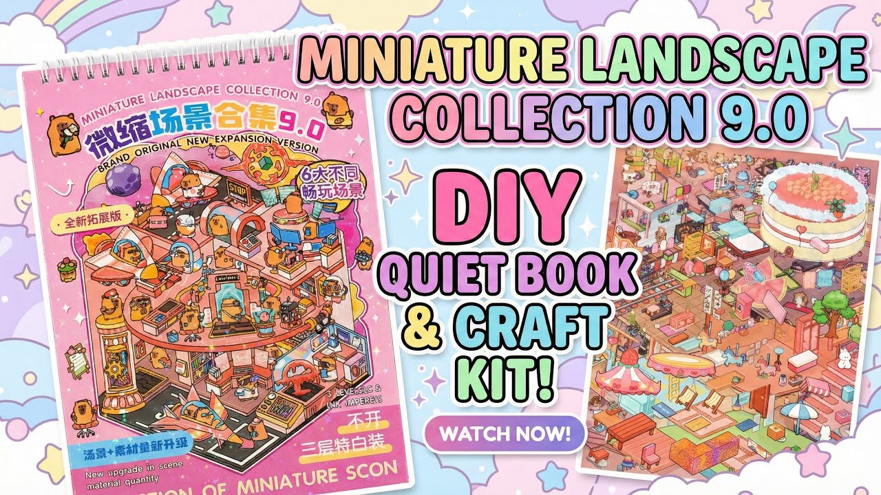 Relaxing Sticker Book With Me 🌿 Miniature Landscape Collection 9.0
